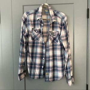 Navy, cream, and red Superdry flannel